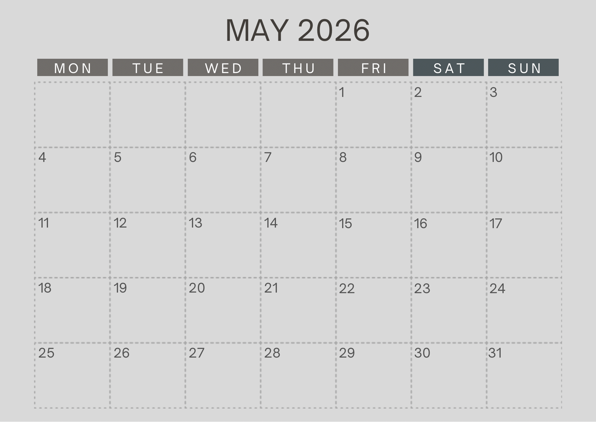 P&S Monthly Tracker - 05